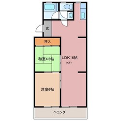 勢田パークマンションA棟の物件間取画像